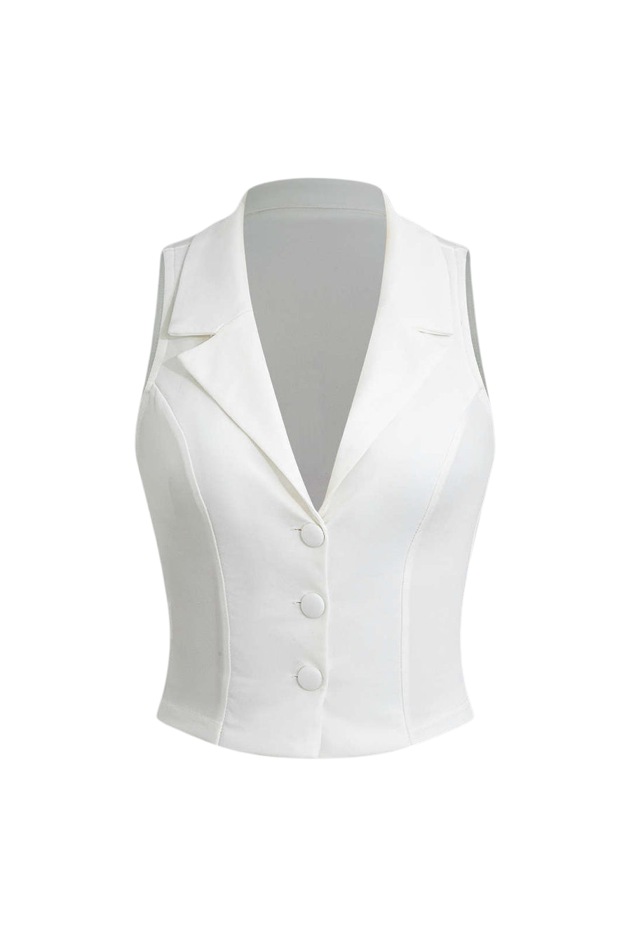 Large Pleated Mini Skirt V Neck Suit