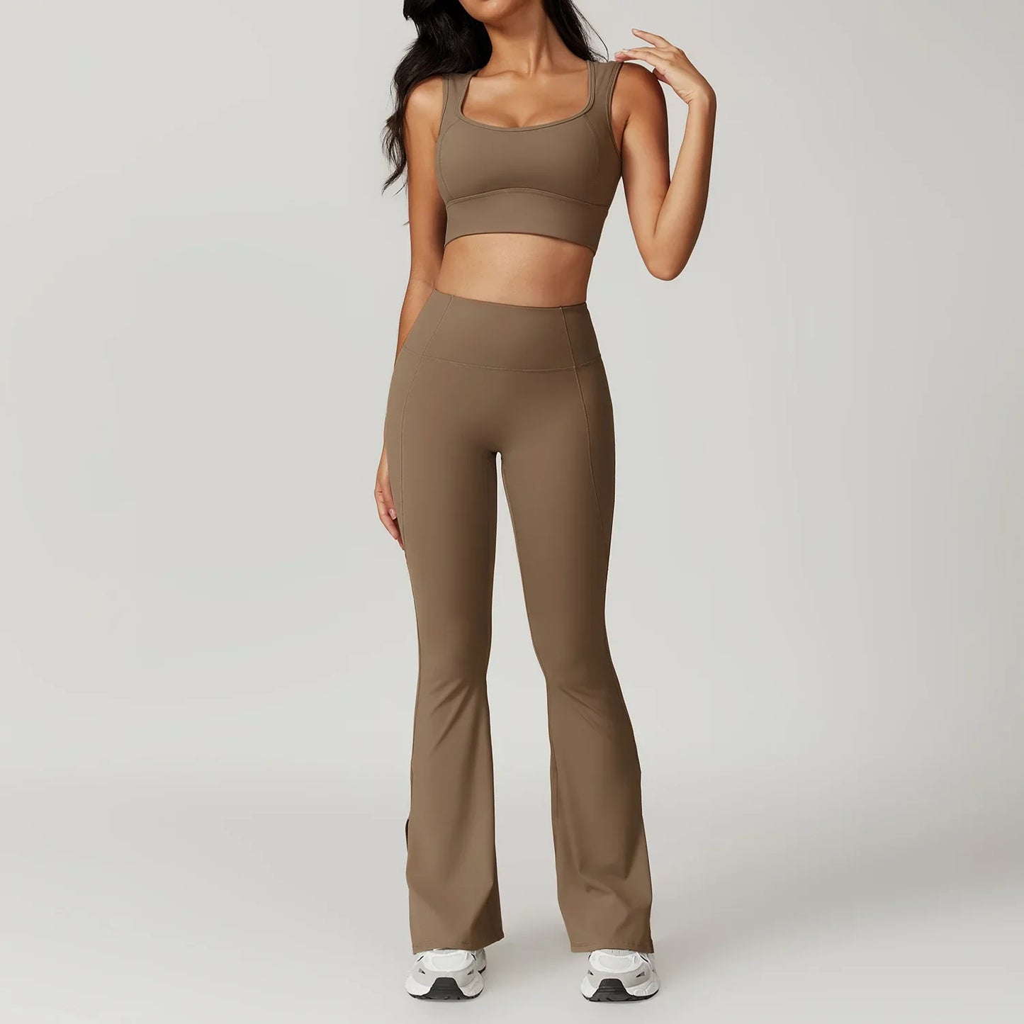 Flexi Crop Top & Flare Leggings Set