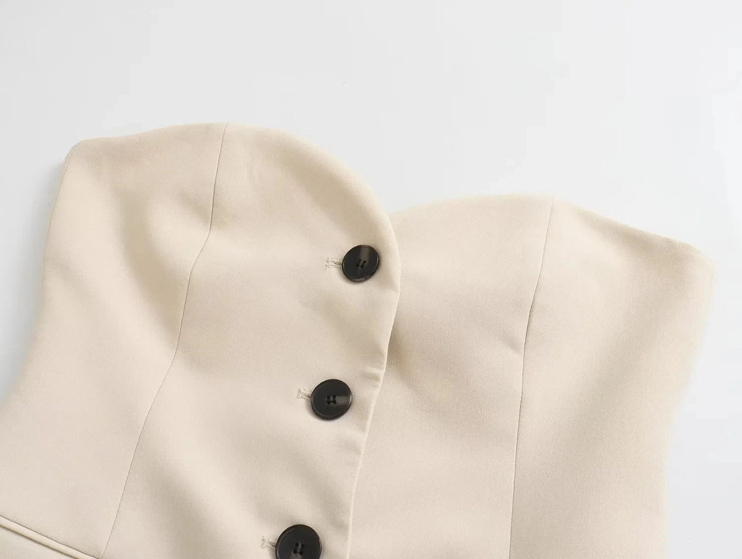 Button Down Suit Top & Side Slit Trouser Two Piece Set