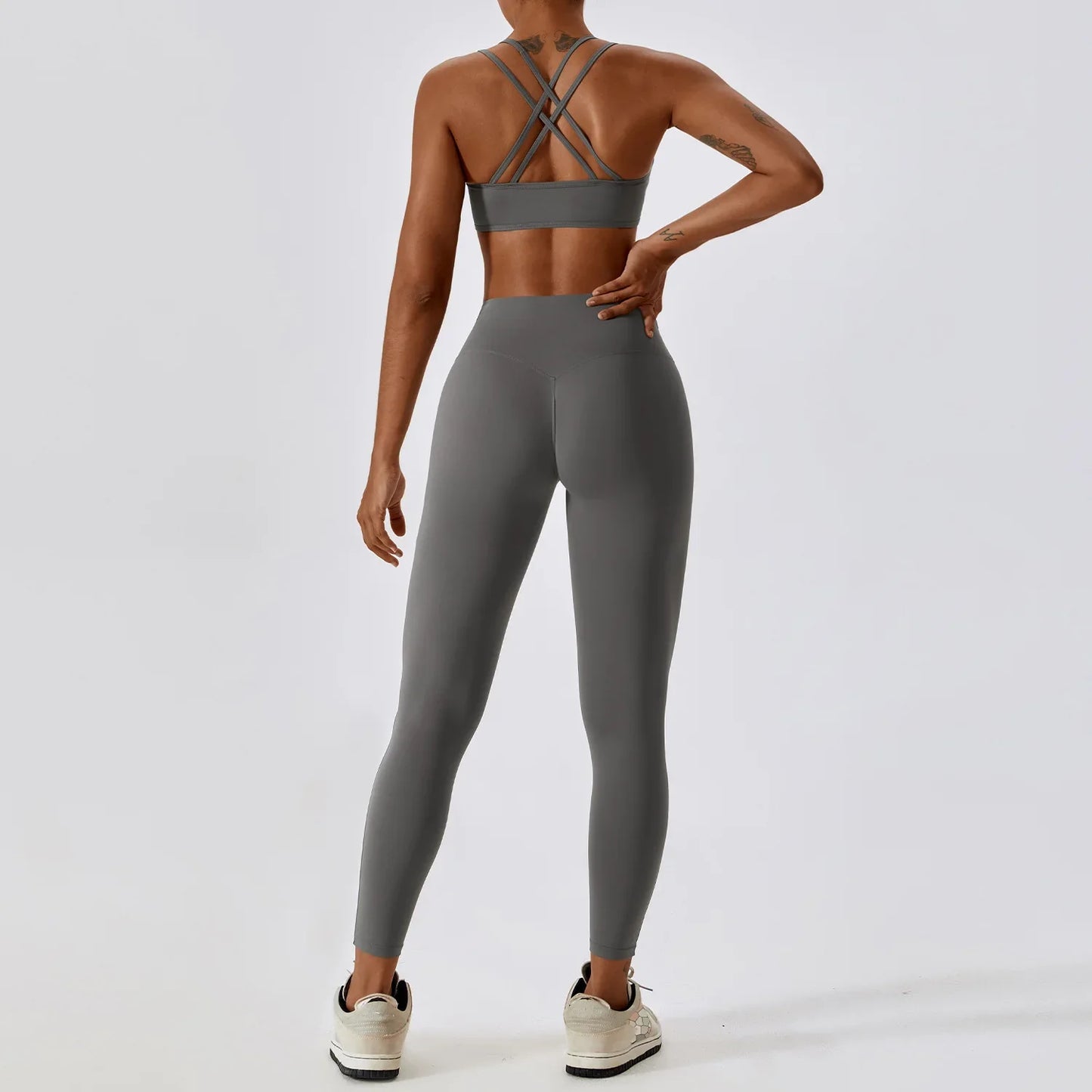Flexi Leggings & Cross Back Sports Bra Set