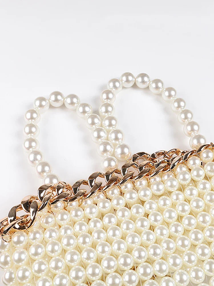 Luxe Beaded Pearl Top And Maxi Skirt Set