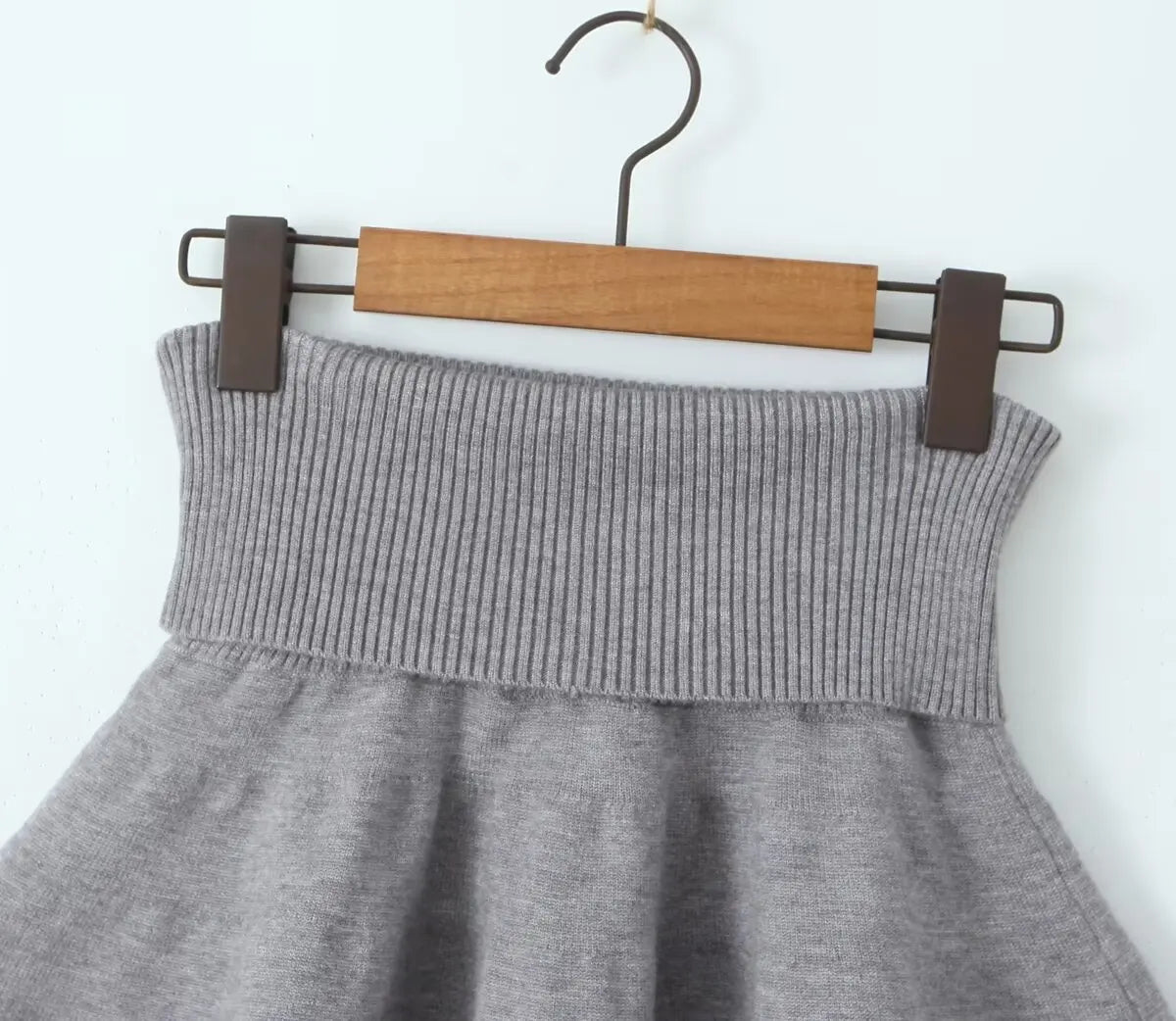 Calabasas Knitted Two Piece Halter Top and Skirt Set