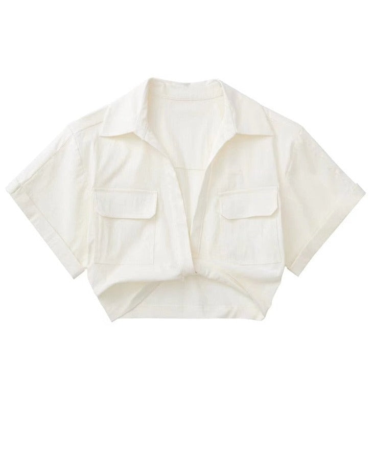 Open Top Crop Shirt