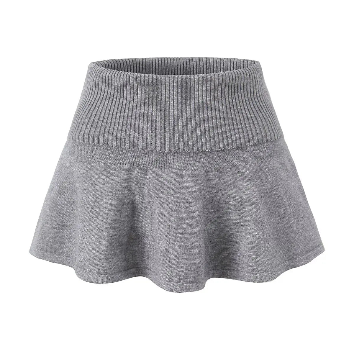Calabasas Knitted Two Piece Halter Top and Skirt Set