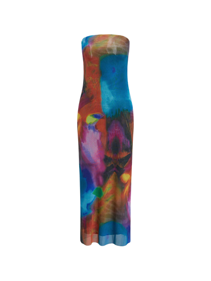 Trippy Tube Midi Bodycon Dress