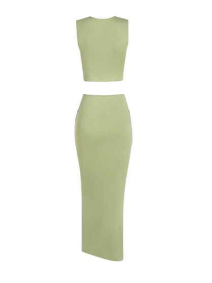 Cut Different Two Piece Skirt Set