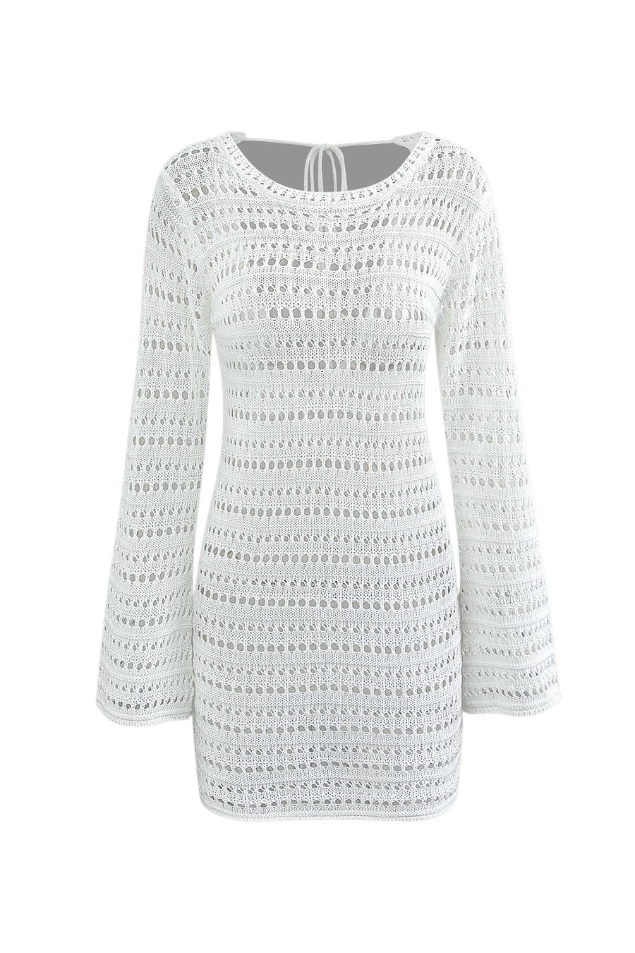 Vintage Crochet Summer Cover-Up Mini Dress