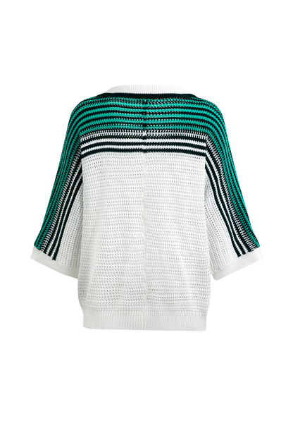Crete Day Button Down Knitted Oversized Tee