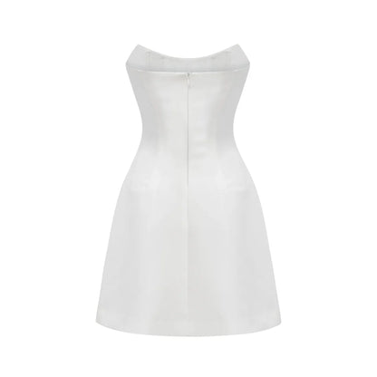 Luxe White Crystal Embellished Dress
