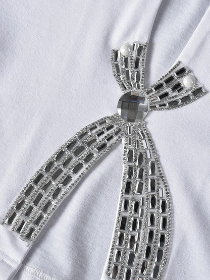 Open Split Rhinestone Crop Top
