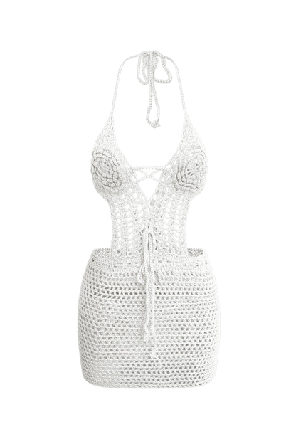 Knitted Cut Out Backless Summer Dress