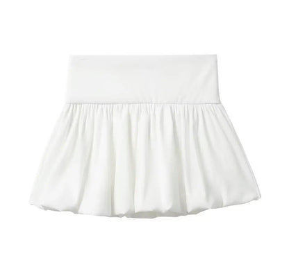 Y2K Pleated Bubble Mini Skirt