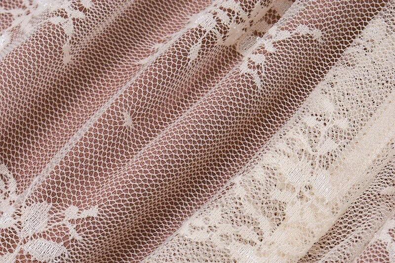 Luxe Vintage Square Collar Lace Long Sleeve Maxi Dress