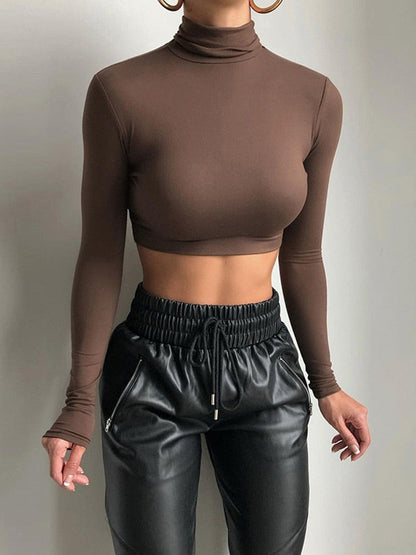 Essentials Turtleneck Crop Top