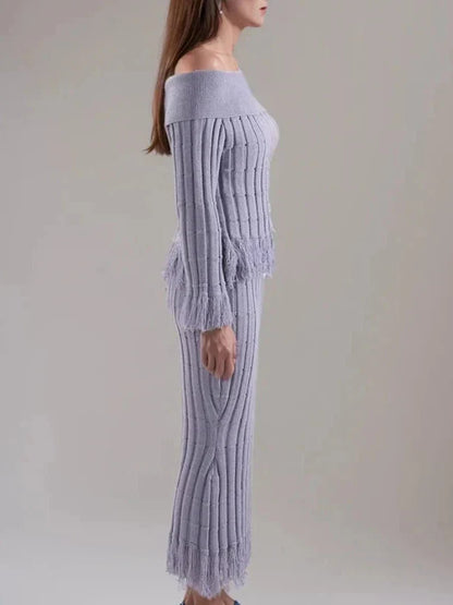 Luxe Knitted Tassel Set