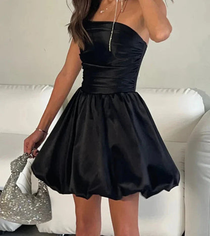 Strapless Satin Marilyn Mini Dress