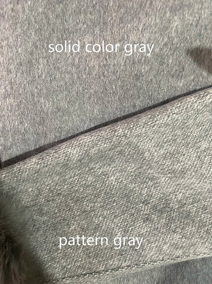 100% Wool Fur Trim Long Sleeve Coat