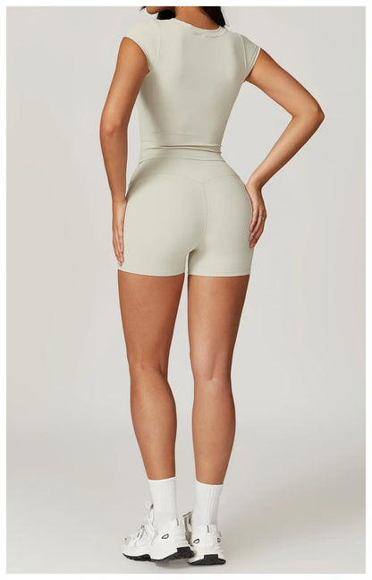 A&A ProSculpt Cap Sleeve Top & Shorts Set