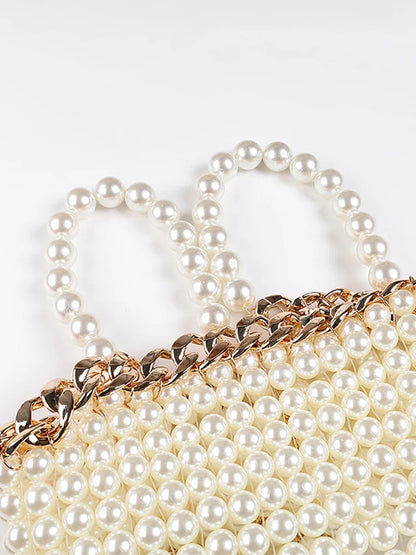 Luxe Beaded Pearl Top And Maxi Skirt Set