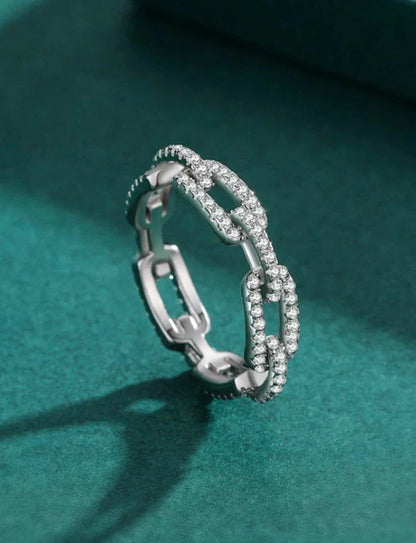 Imani 925 Sterling Silver Chain Ring