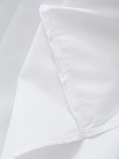 Backless White Spaghetti Strap Maxi Dress