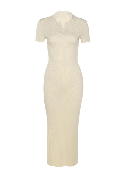 Serene Backless Collar Dress