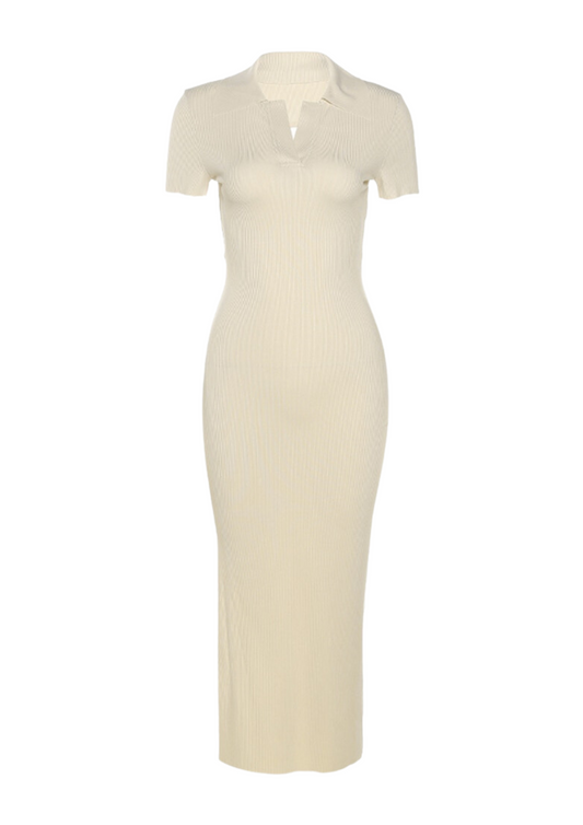 Serene Backless Collar Dress